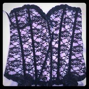 3 for $15 - Beautiful Black and Pink Bustier